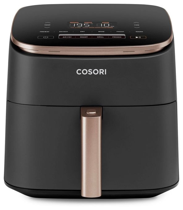 Heißluftfritteuse 6 l 1725 W (Schwarz, Rosa-Goldfarben) Turbo Blaze Chef Edition 