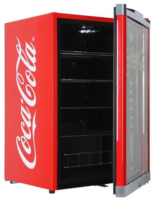 115 l Tischkühlschrank EEK: E 81 kWh Jahr  HighCube Coca Cola HC166E (Rot) 