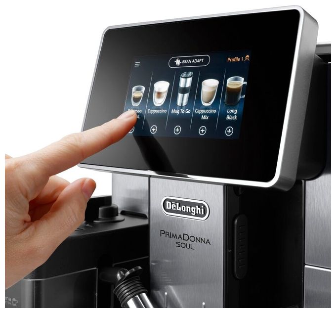 Kaffeevollautomat 2,2 l 500 g (Metal Black) PrimaDonna Soul ECAM610.75.MB 