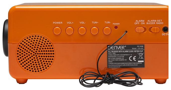 FM, PLL Radio Uhr  CR-425 (Orange) 
