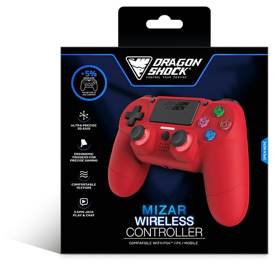 Gamepad für PlayStation PS4  Mizar (Rot) 