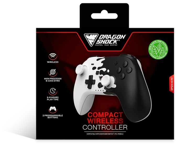 Gamepad für Nintendo Switch  PopTop Compact (Schwarz, Weiß) 