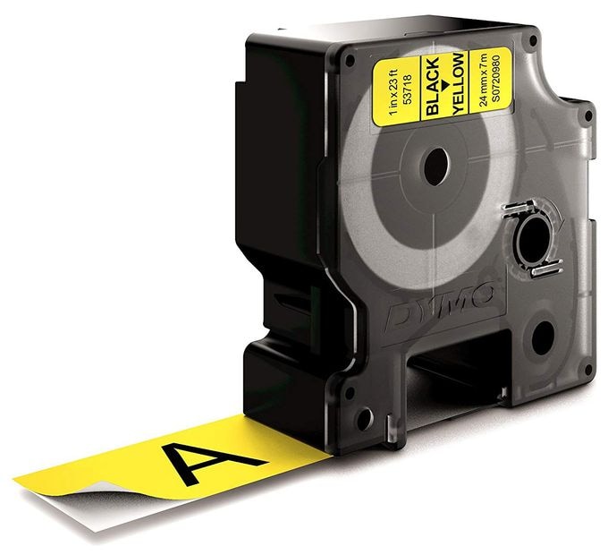 DYMO Original D1-Etikettenband | schwarz auf gelb | 24 mm x 7 m | selbstklebendes Schriftband | für LabelManager-Beschriftungsgerät 