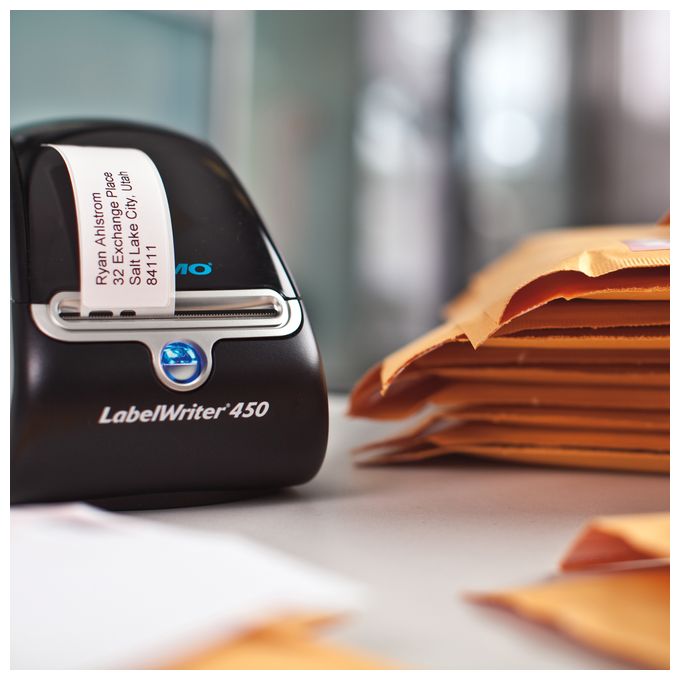DYMO Original LabelWriter Adressetiketten | 28 mm x 89 mm | schwarz auf weiß | 2 Rollen mit je 130 leicht ablösbaren Etiketten (260 Etiketten) | selbstklebend | für LabelWriter Etikettendrucker 