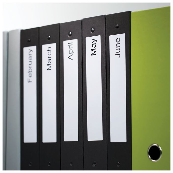DYMO Original LabelWriter-Ordner-Etiketten | 38 mm x 190 mm | Rolle mit 110 leicht ablösbaren Etikettenband | selbstklebend | für LabelWriter Etikettendrucker und Beschriftungsgerät 