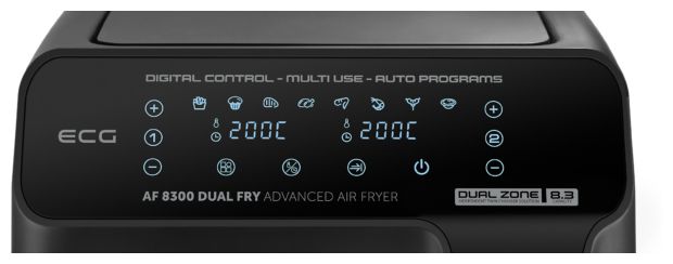 Doppel Heißluftfritteuse 8,3 l 2700 W  AF8300 (Schwarz) 