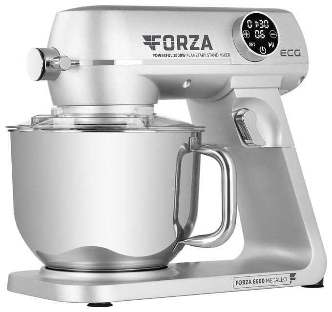 1800 W Küchenmaschine 6,5 l  Forza 6600 (Silber, Edelstahl) 