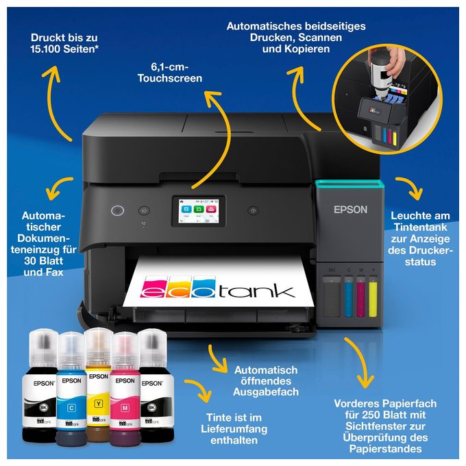 All in One A4 Tintenstrahl Drucker 4800 x 1200 DPI EcoTank ET-4950 