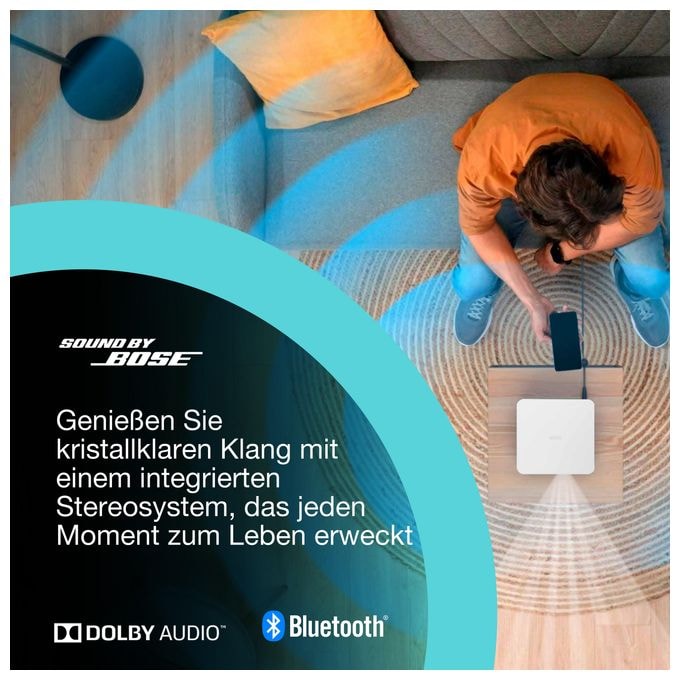 1080p (1920x1080) 3LCD LED Standard Throw-Projektor 700 ANSI Lumen  EF-61 (Schwarz, Weiß) 