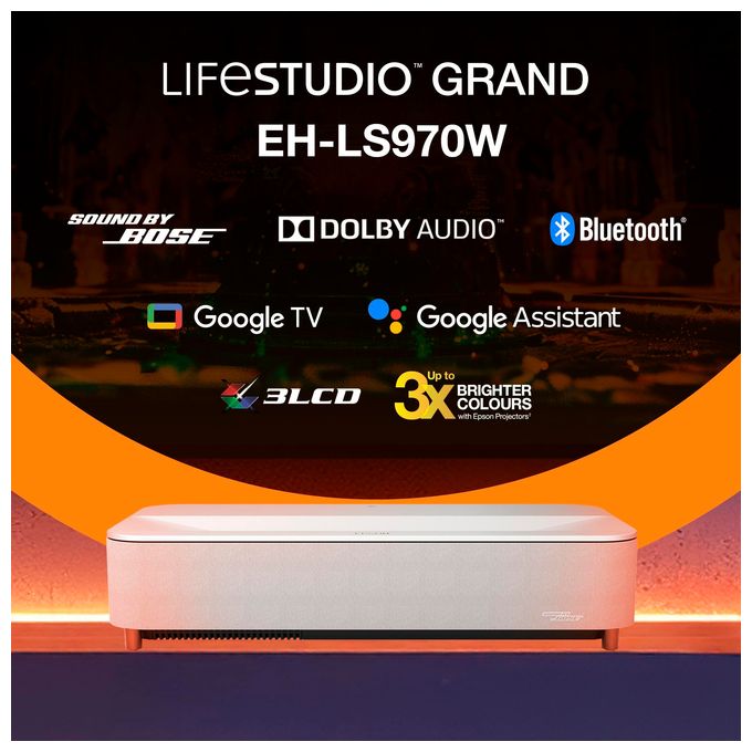 UHD 4K (3840x2160) 3LCD Laser 4000 ANSI Lumen  EH-LS970W (Weiß) 