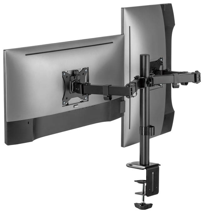 17"-32" Gelenk-Dual-Monitor-Tischhalterung 
