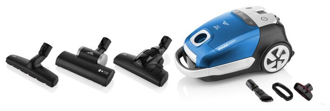 Bodenstaubsauger mit Staubbeutel 800 W HEPA (Schwarz, Blau, Silber) Adagio 