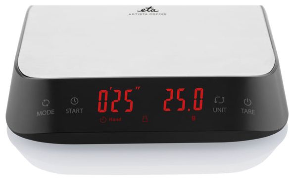Elektronische Küchenwaage bis 3 kg Genauigkeit 0,1 g  Artista Coffee (Silber) 