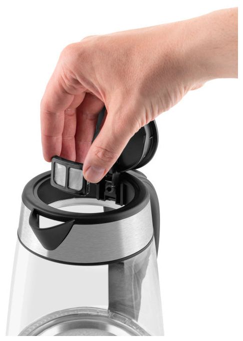 1,7 l Wasserkocher 2200 W (Schwarz, Edelstahl, Transparent) Crystela II 