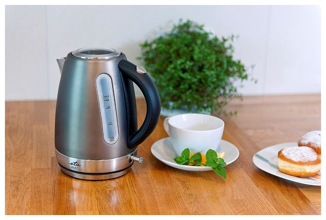 1,7 l Wasserkocher 2200 W (Anthrazit, Grau, Edelstahl) Ela 