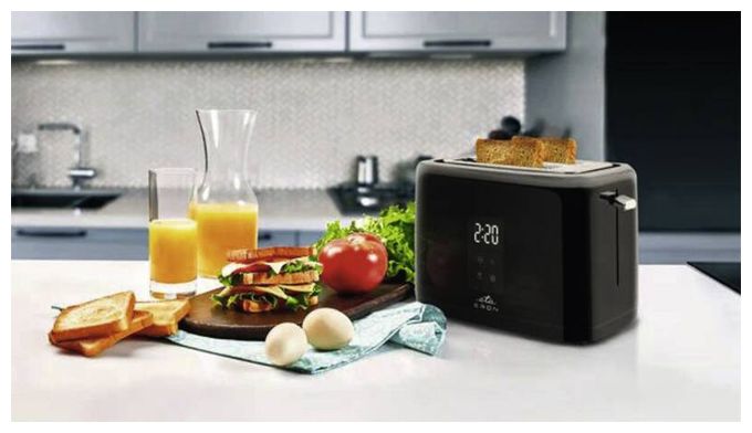 Toaster 930 W 2 Scheibe(n) 7 Stufen  Eron (Schwarz, Edelstahl) 