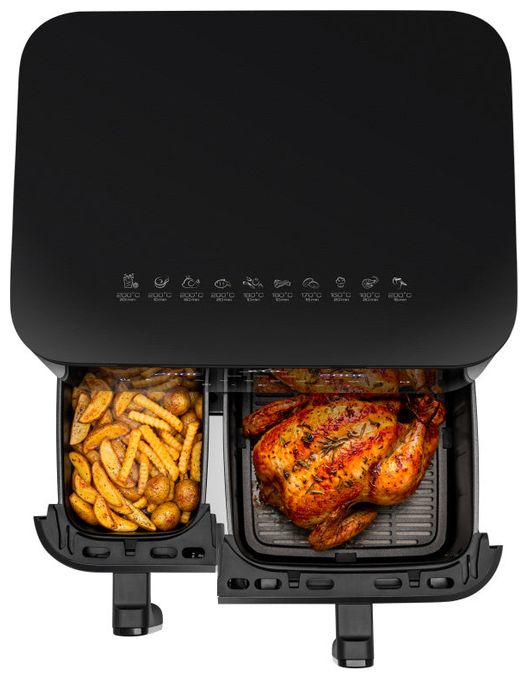 Doppelkammer Heißluftfritteuse 11 l 2600 W  Fritta Dual (Schwarz) 