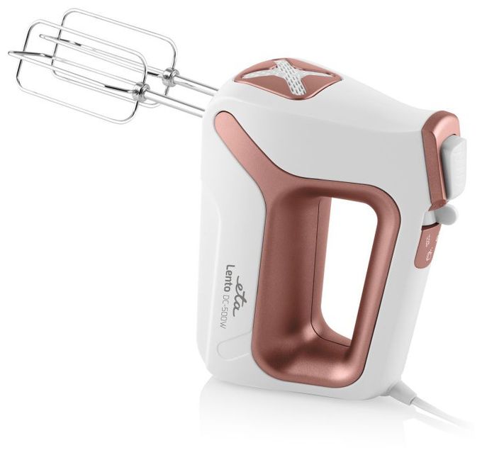 Handmixer 500 W 4 Stufen  Lento Elements (Weiß, Terrakotta) 