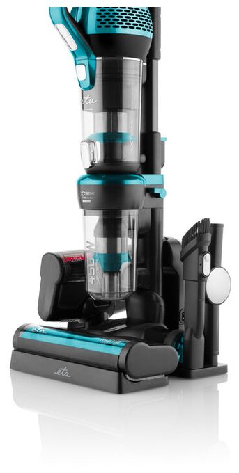 Handstaubsauger Beutellos bis 80 min Laufzeit 28,8 V HEPA  Magic Aqua Plus (Schwarz, Blau) 
