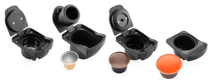 Gemahlener Kaffee/Kaffeekapsel Maschine  Multicaps Nuovo (Schwarz) 