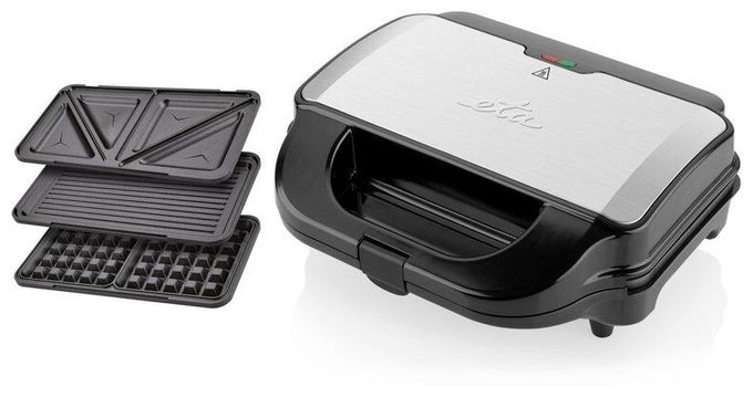 Sandwichmaker 900 W für 2 Sandwiches  Sorento Trio (Edelstahl) 