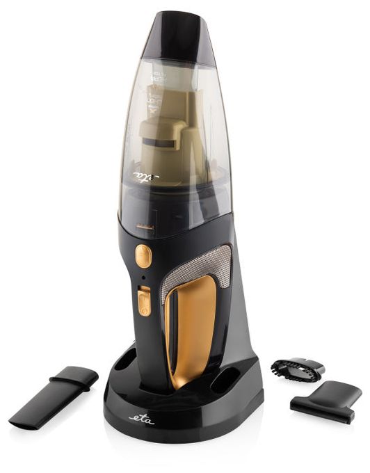 Handstaubsauger Beutellos bis 15 min Laufzeit 10,8 V HEPA  Verto (Schwarz/Gold) 
