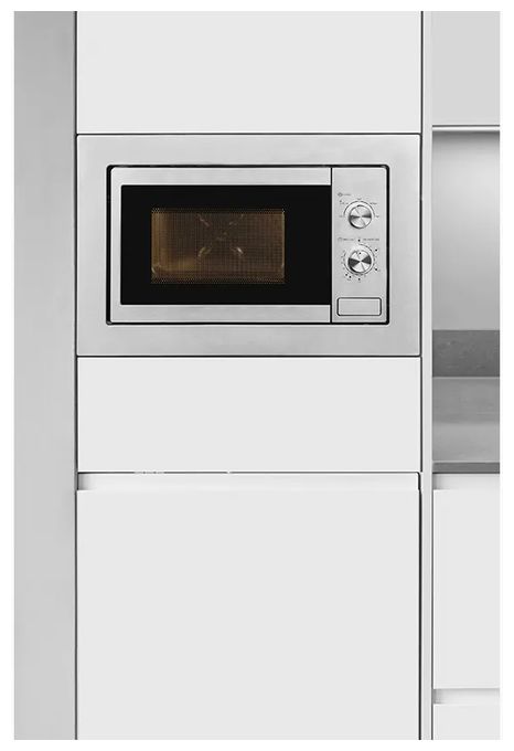 Einbau-Mikrowelle 800 W Größe: klein 5 Stufen (Edelstahl) EMW10-020 