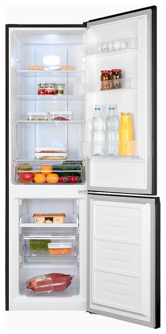182 l / 71 l Kühl-Gefrierkombi freistehend NoFrost 141 kWh Jahr  KGC265-70-NF-040C (Schwarz) 