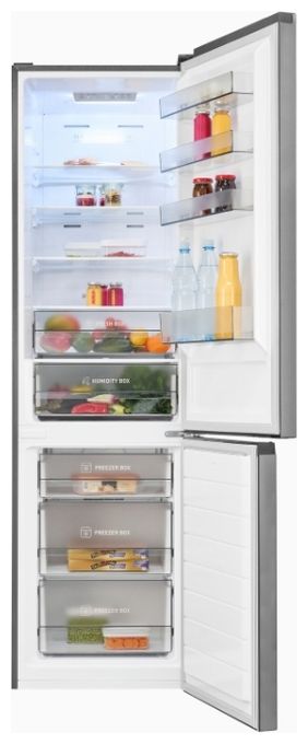 264 l / 113 l Kühl-Gefrierkombi freistehend NoFrost 68 kWh Jahr  KGC380-115-NF-040C (Edelstahl) 