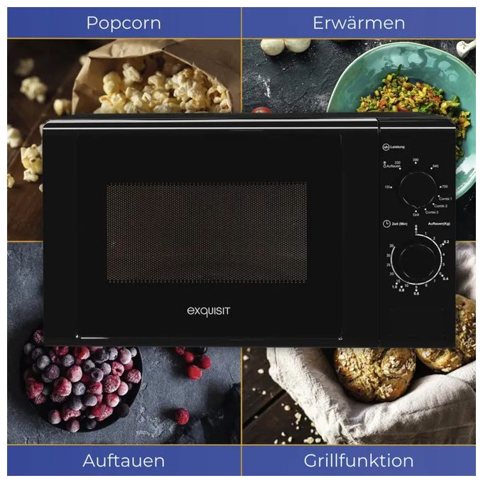 Standgeräte Solo 700 W Größe: klein 5 Stufen Grill  MW900-030G (Schwarz) 