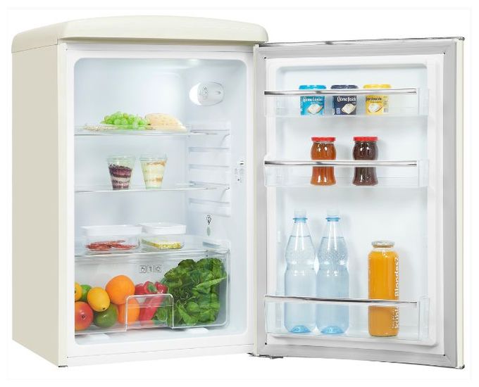 122 l Tischkühlschrank EEK: E 89 kWh Jahr  RKS120-V-H-160E (Cremefarben) 