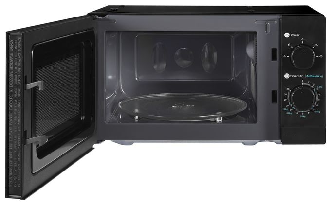 Freistehende Mikrowelle 1050 W Größe: klein 5 Stufen  WP700J17-3sw (Schwarz) 