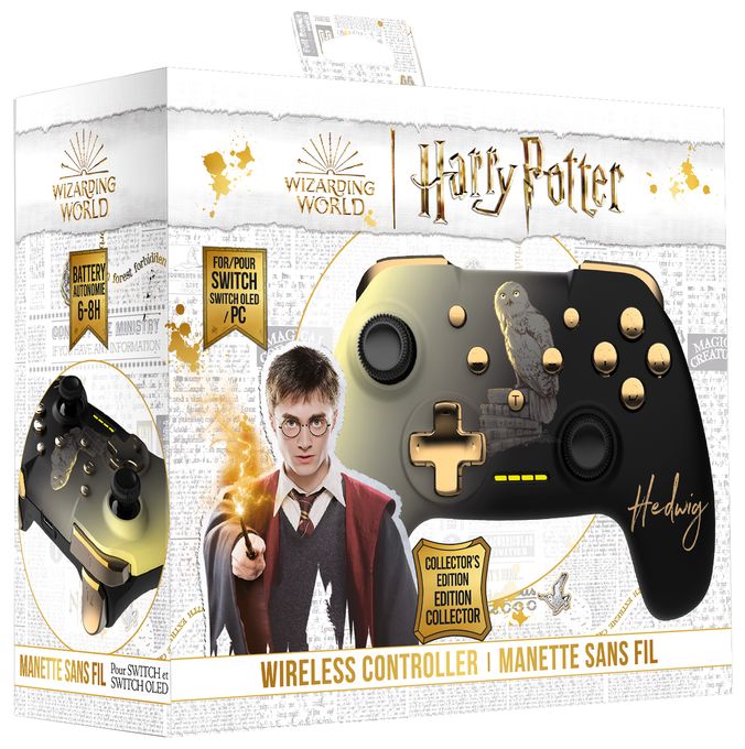 Gamepad für Nintendo Switch, Nintendo Switch OLED, PC  Wireless Controller Harry Potter Hedwig (Schwarz) 