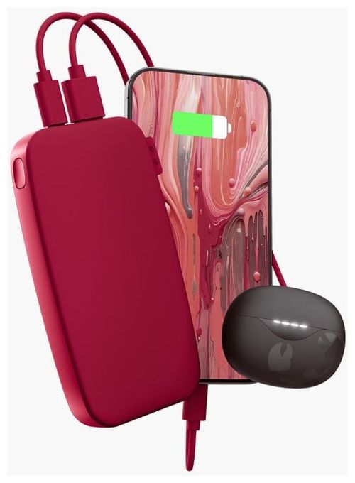 12000 mAh Powerbank USB Typ-C  2PB12100BR (Beere, Rot) 