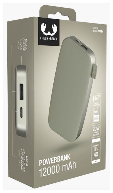 12000 mAh Powerbank USB Typ-C  2PB12100DG (Grün) 
