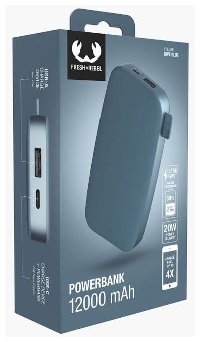 12000 mAh Powerbank USB Typ-C  2PB12100DV (Blau) 
