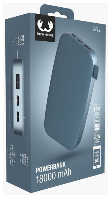 18000 mAh Powerbank USB Typ-C  2PB18100DV (Blau) 