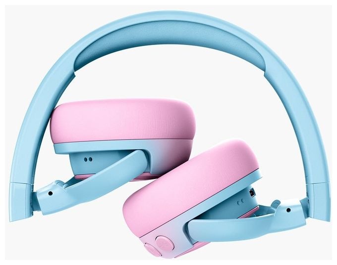 Ohraufliegender Bluetooth Kopfhörer kabellos 48 h Laufzeit USB Typ-C  Code Junior (Blau, Pink) 