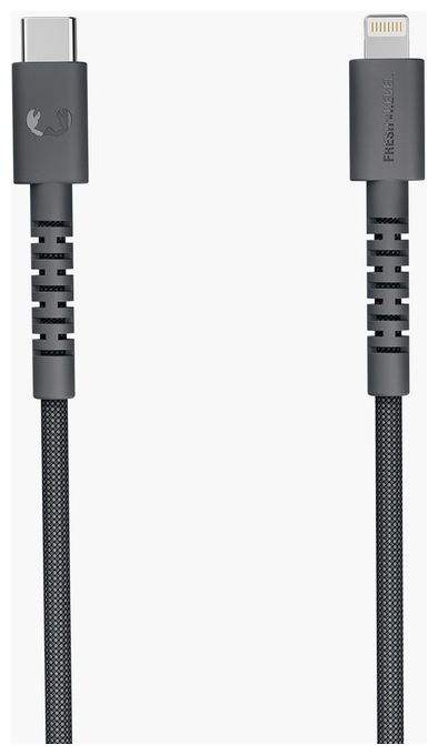Stecker Rundkabel Lightning auf USB C 2 m  FlexWave (Grau) 