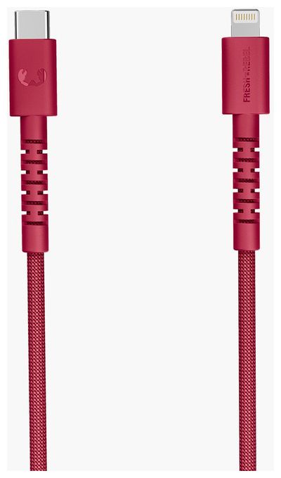 Stecker Rundkabel Lightning auf USB C 2 m  FlexWave (Rot) 
