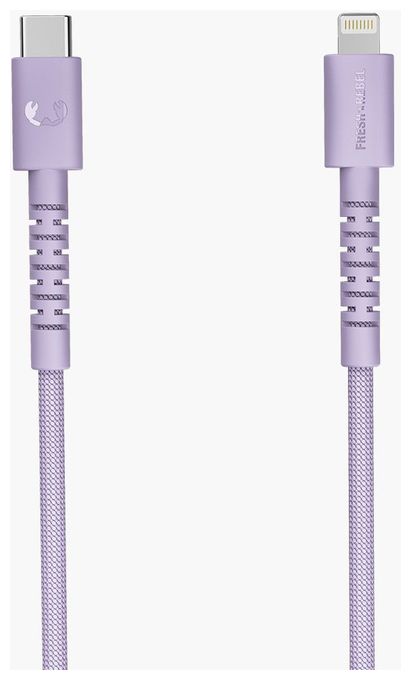 Stecker Rundkabel Lightning auf USB C bis 30 W 2 m  FlexWave (Violett) 