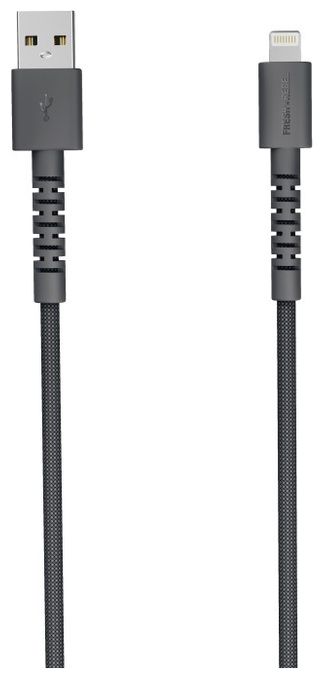 Stecker Rundkabel Lightning auf USB A 2 m  FlexWave (Grau) 