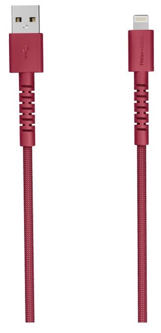 Stecker Rundkabel Lightning auf USB A 2 m  FlexWave (Rot) 