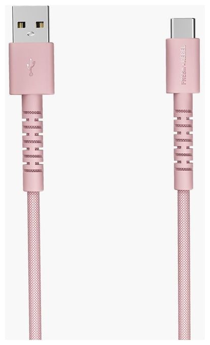 Stecker Rundkabel USB A auf USB C 2 m  FlexWave (Pink) 
