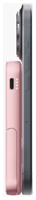 5000 mAh Powerbank USB Typ-C Kabelloses Laden  Wireless Magnetic (Pink) 