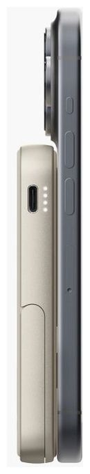 5000 mAh Powerbank USB Typ-C Kabelloses Laden  Wireless Magnetic (Sand) 