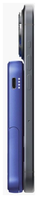 5000 mAh Powerbank USB Typ-C Kabelloses Laden  Wireless Magnetic (Blau) 