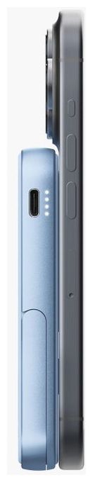 5000 mAh Powerbank USB Typ-C Kabelloses Laden  Wireless Magnetic (Blau) 
