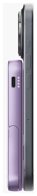 5000 mAh Powerbank USB Typ-C Kabelloses Laden  Wireless Magnetic (Lila) 