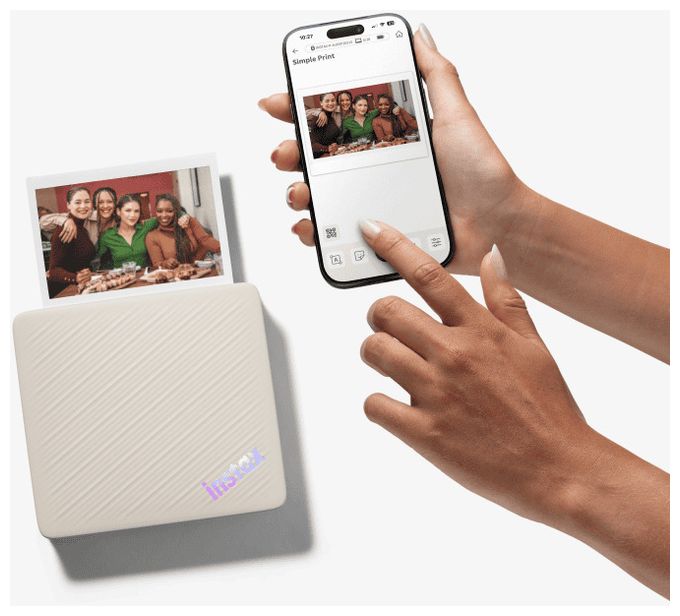 2.4" x 3.9" (6.2x9.9 cm) Foto Drucker 318 x 318 DPI  Instax Link Wide 2 (Beige) 
